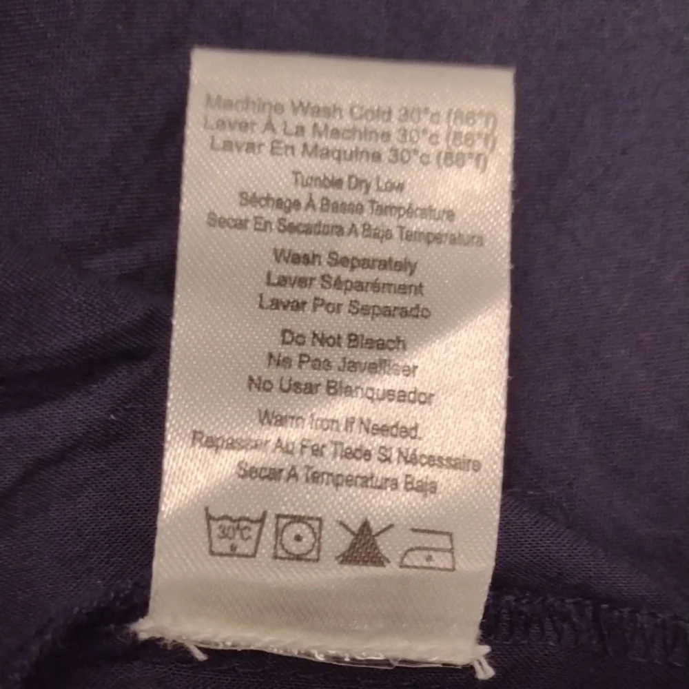 Sundry 100% Cotton Navy Midi Dress with Red and Blue Accents Boho BohemianCasual - Picture 12 of 12